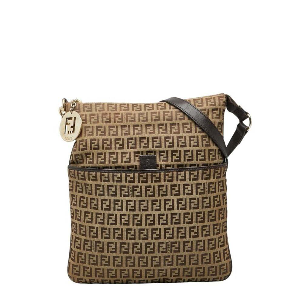 FENDI Brown Leather Shoulder Bag
